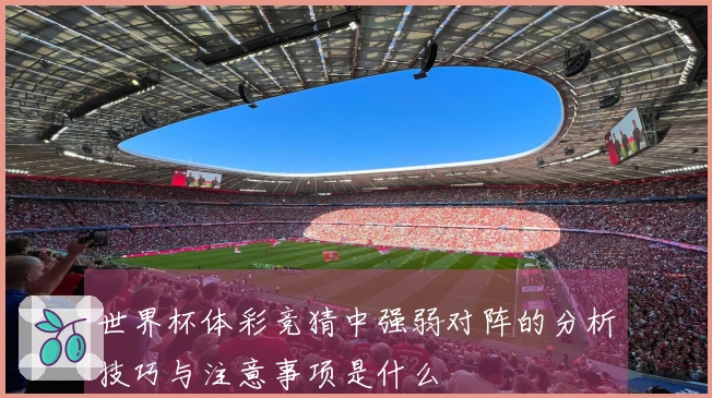 世界杯体彩竞猜中强弱对阵的分析技巧与注意事项是什么