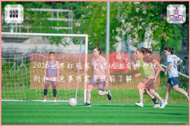 2026世界杯冠军竞猜玩法有哪些规则和注意事项需要提前了解